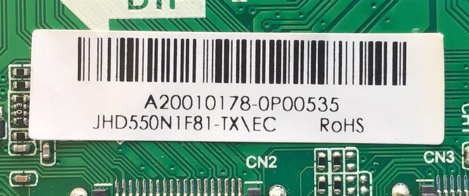 MAIN PARA TV INSIGNIA NUMERO DE PARTE 256149 / T.MS3553.761 / G19514W / 36275 / A20010178-0P00535 / PANEL JHD550N1F81-TX|EC|S1|BBY|FM|ROH / MODELO NS-55D420NA20 - Imagen 2